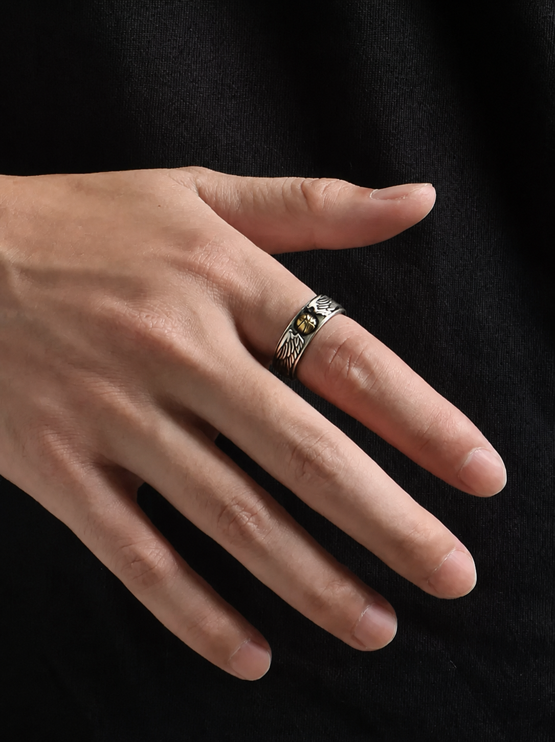 Basketball Sterling Silver Ring - product view 4