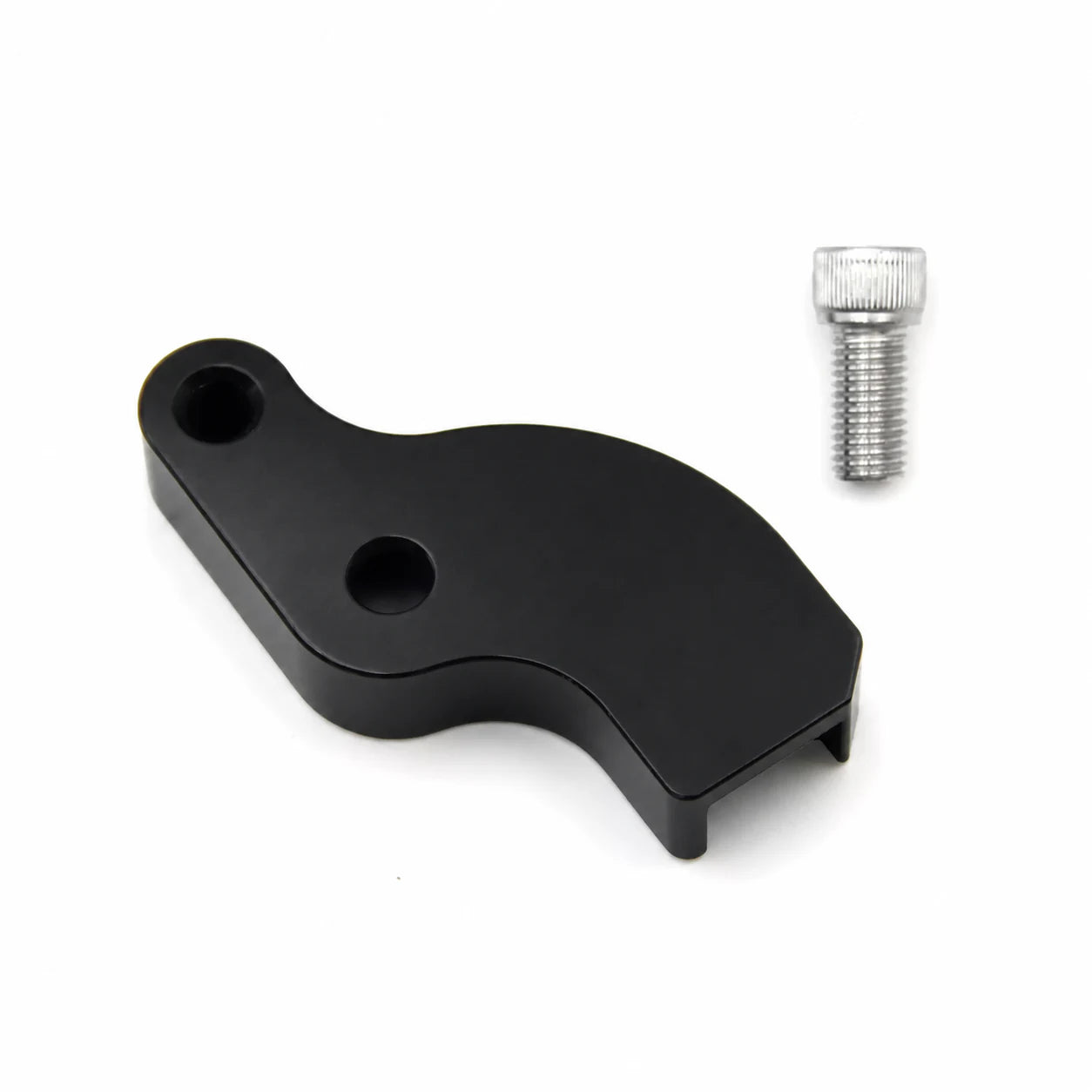 Black metal Harley neutral finder bracket with mounting hardware detail