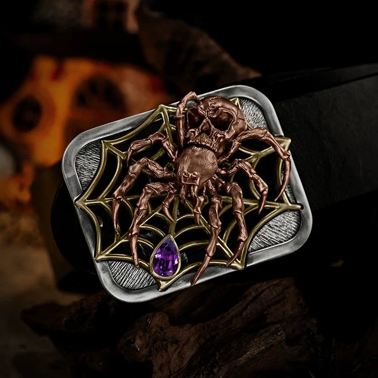 Black Widow Spider Biker Belt Buckle product view