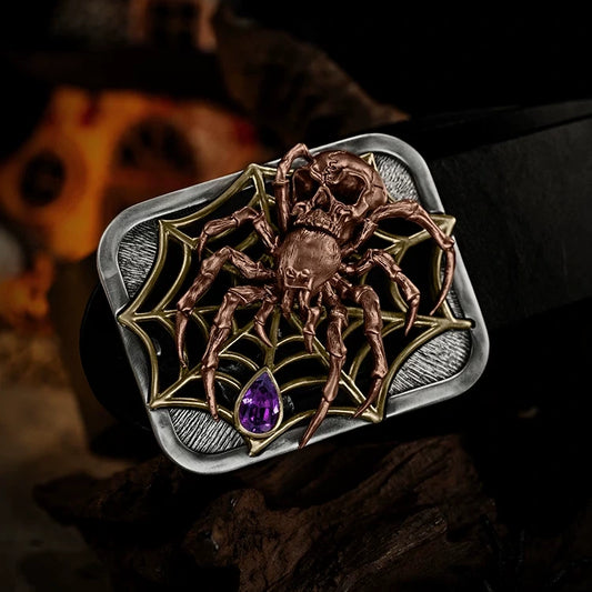 Black Widow Spider Biker Belt Buckle product view