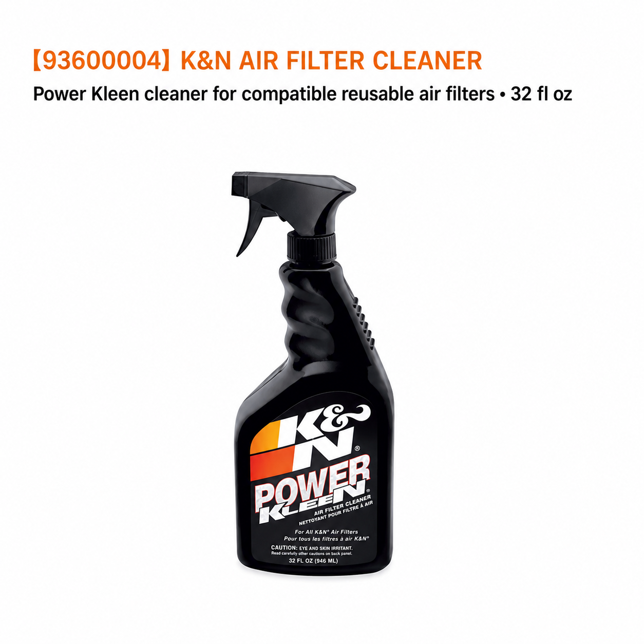 93600004 K and N Air Filter Cleaner