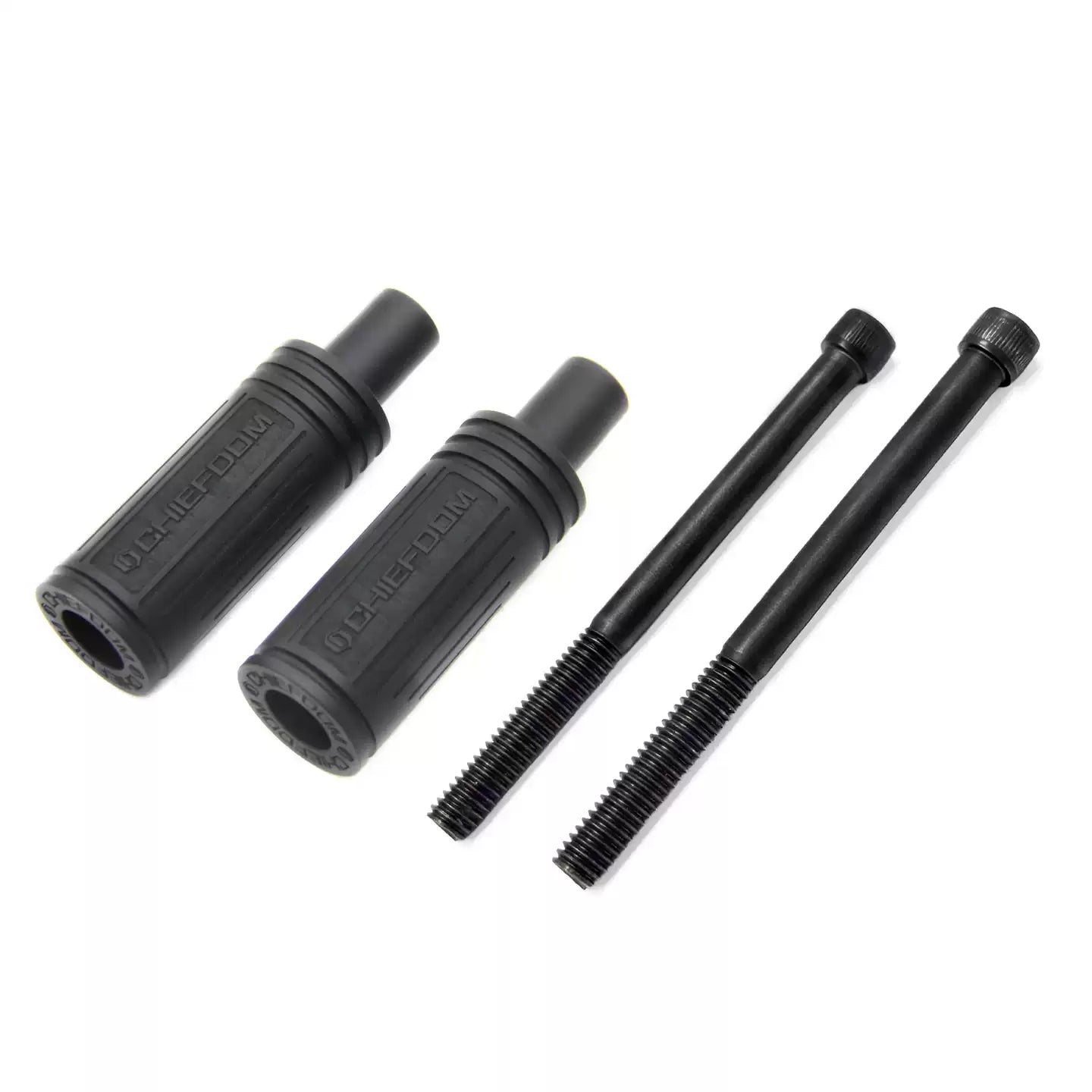 Chiefdom auxiliary light mount bolts and branded fork inserts
