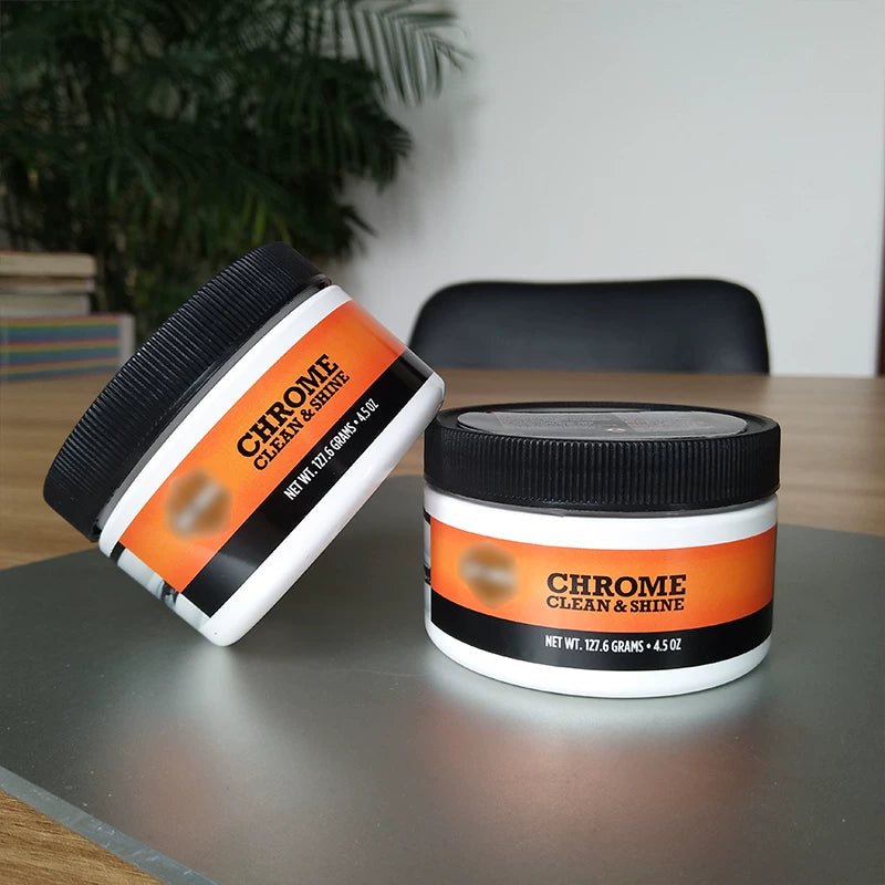 Chrome Clean & Shine product jars