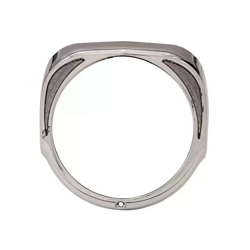 Chrome Harley Touring LED headlight trim with integrated side lights