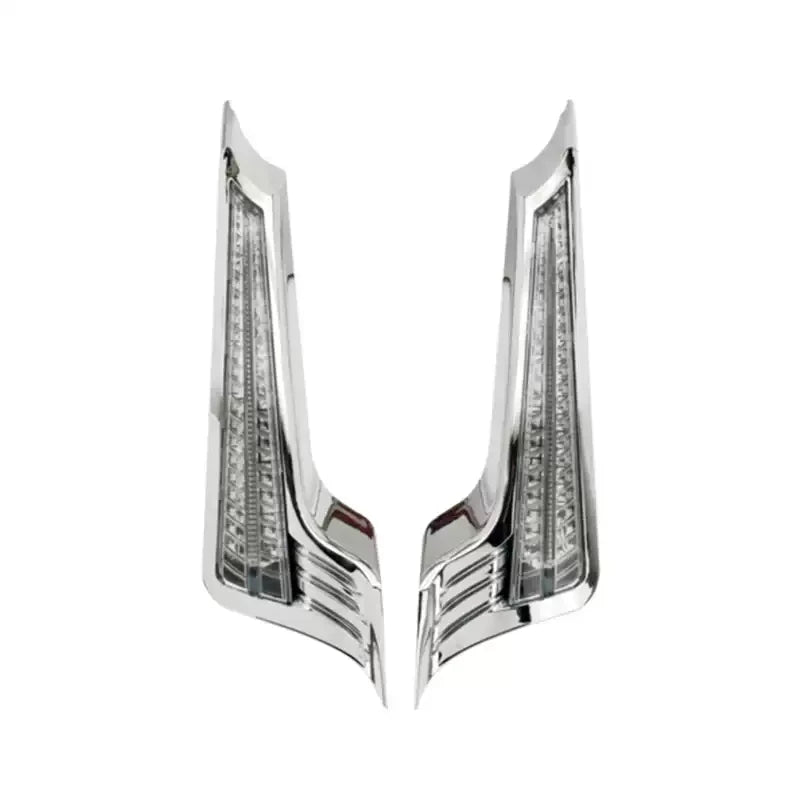 Pair of Ciro 40022 chrome rear fender filler panel LED lights