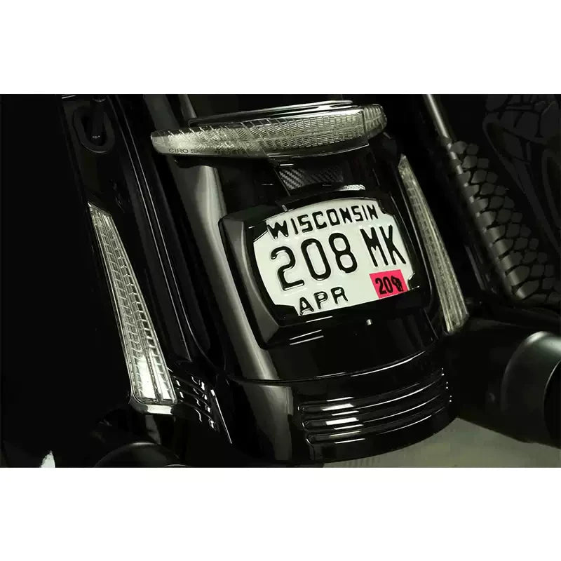 Ciro rear fender filler LED lights shown in white running-light mode