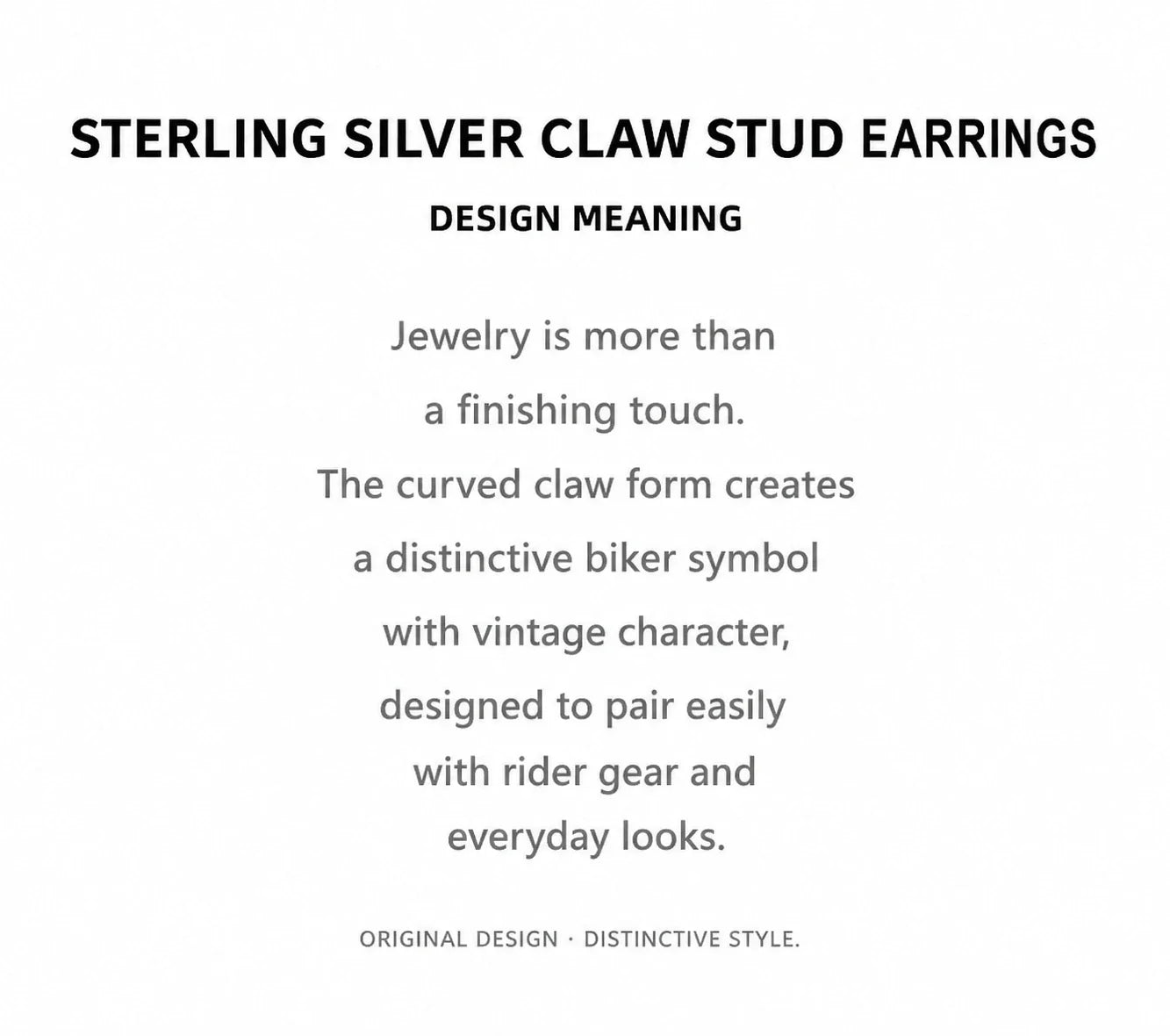 Sterling silver dragon claw stud earrings design meaning