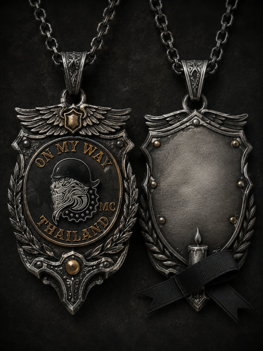 Custom motorcycle club necklace and pendant design