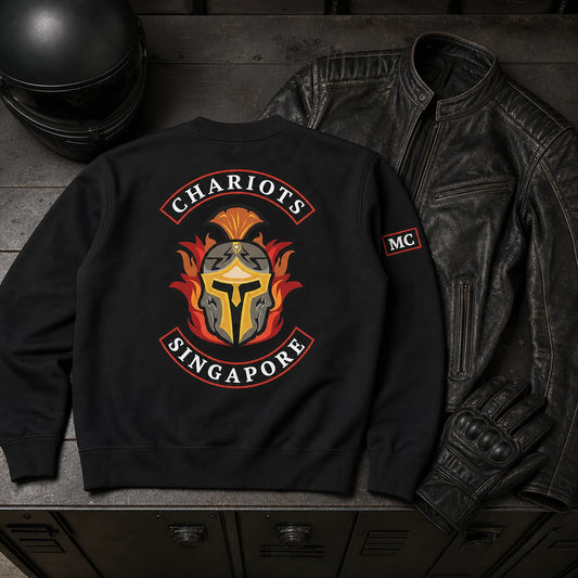 crewneck motorcycle club sweatshirt