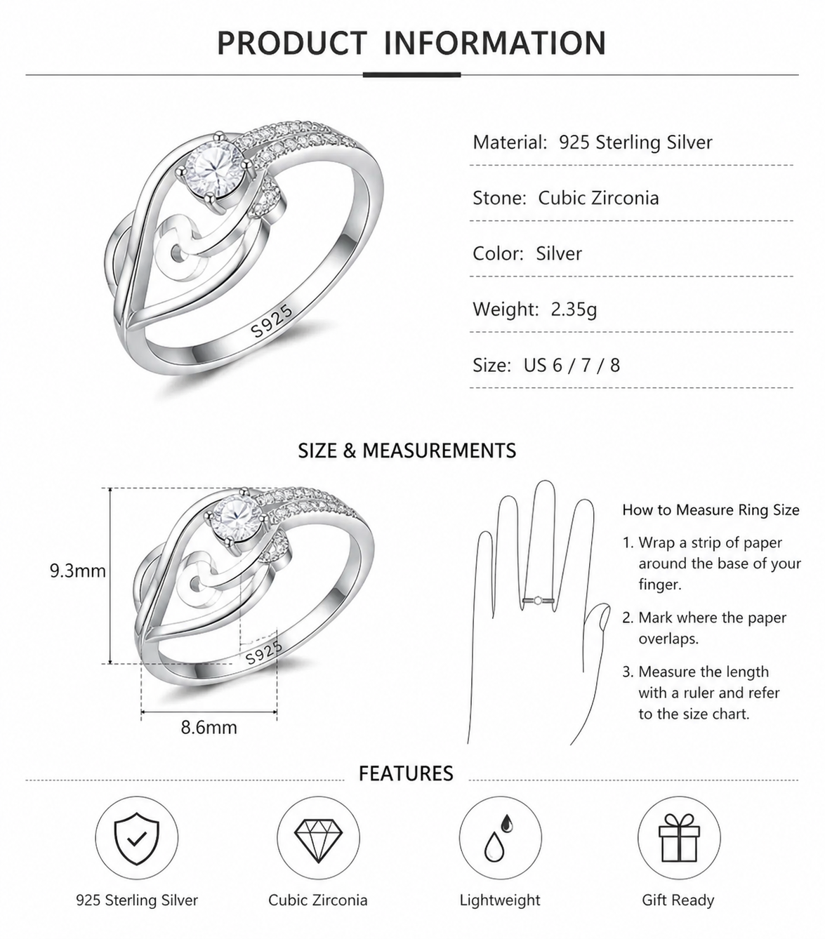 Crown Basketball Sterling Silver Ring - English product detail 6