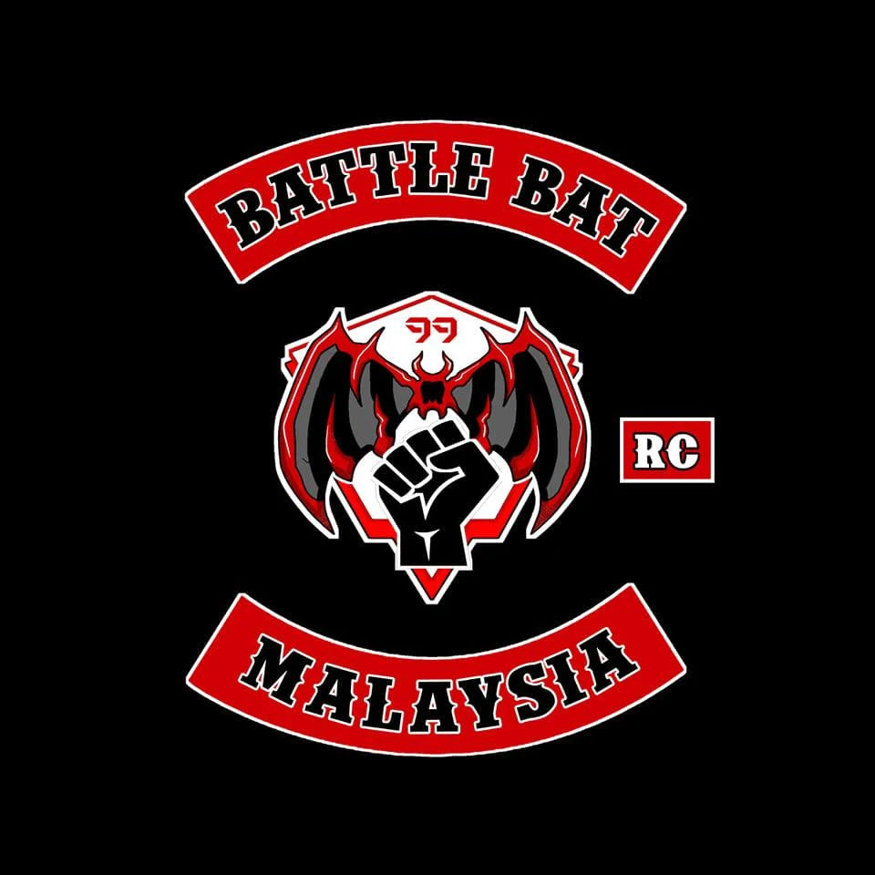 Battle Helmet motorcycle club logo supplied as a display-only design reference