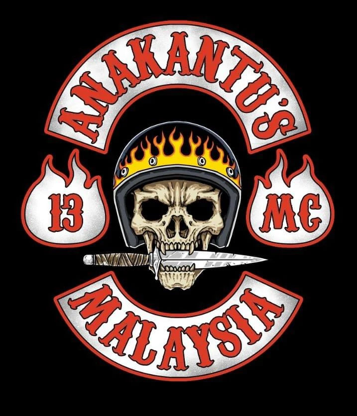 Crowned Club Skull motorcycle club logo supplied as a display-only design reference