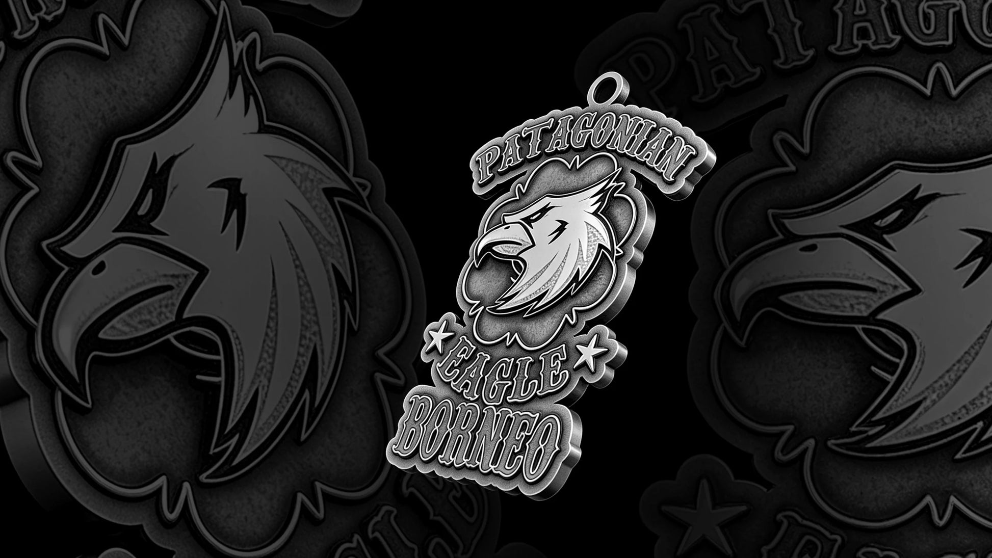 Custom eagle head motorcycle club pendant craftsmanship reference, gallery layout