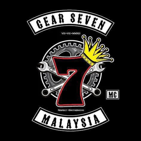 Gear Number Seven motorcycle club logo supplied as a display-only design reference