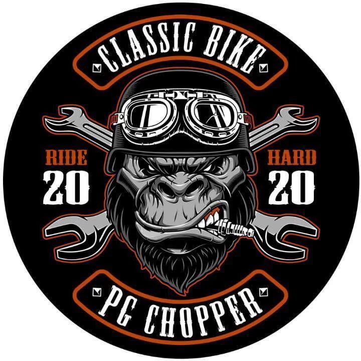 Helmeted Gorilla motorcycle club logo supplied as a display-only design reference