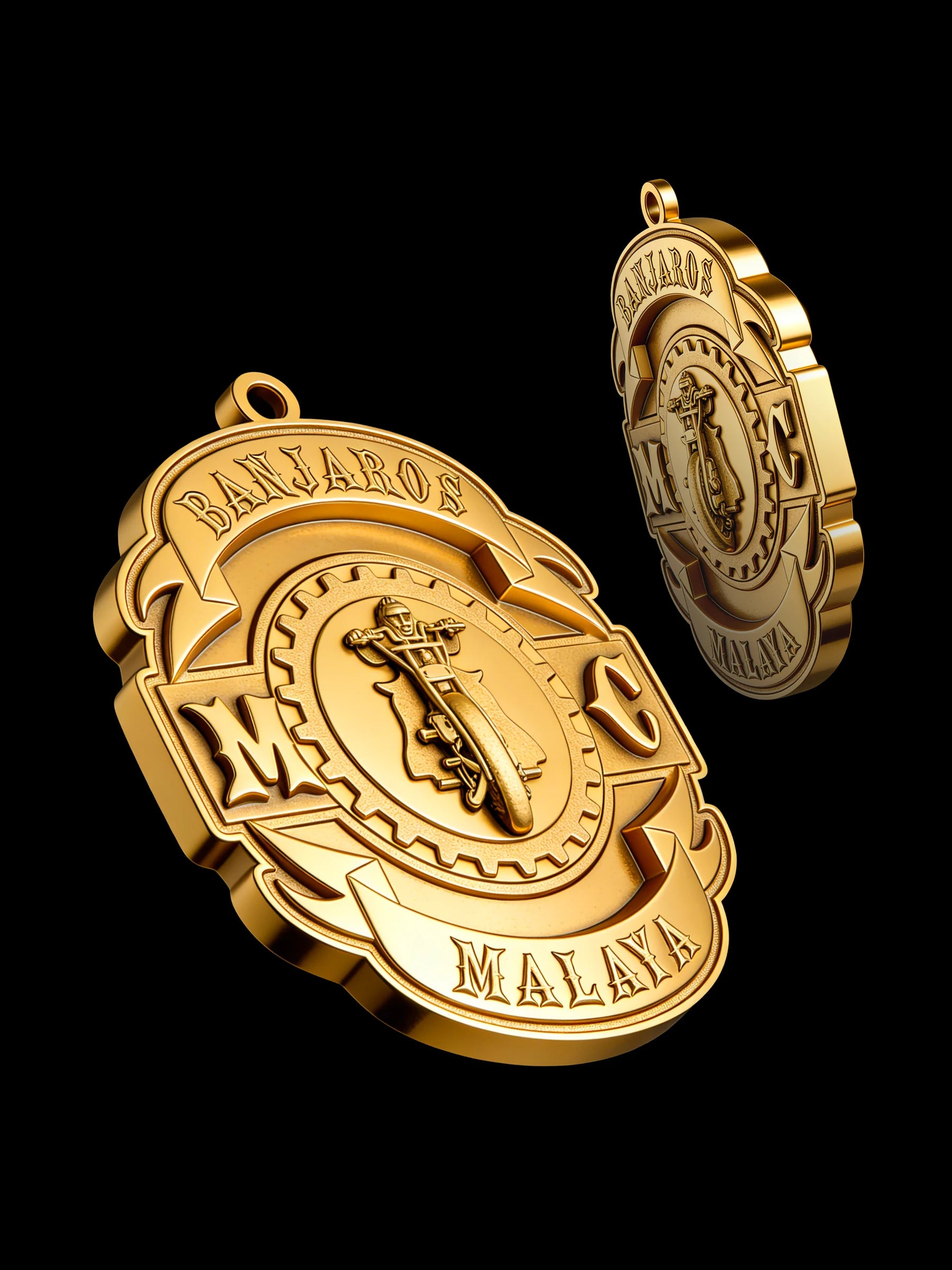 Custom knight helmet motorcycle club pendant craftsmanship reference, with chain