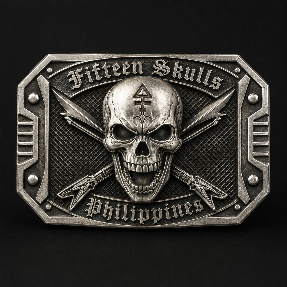Nickel Silver / White Copper custom motorcycle club belt buckle