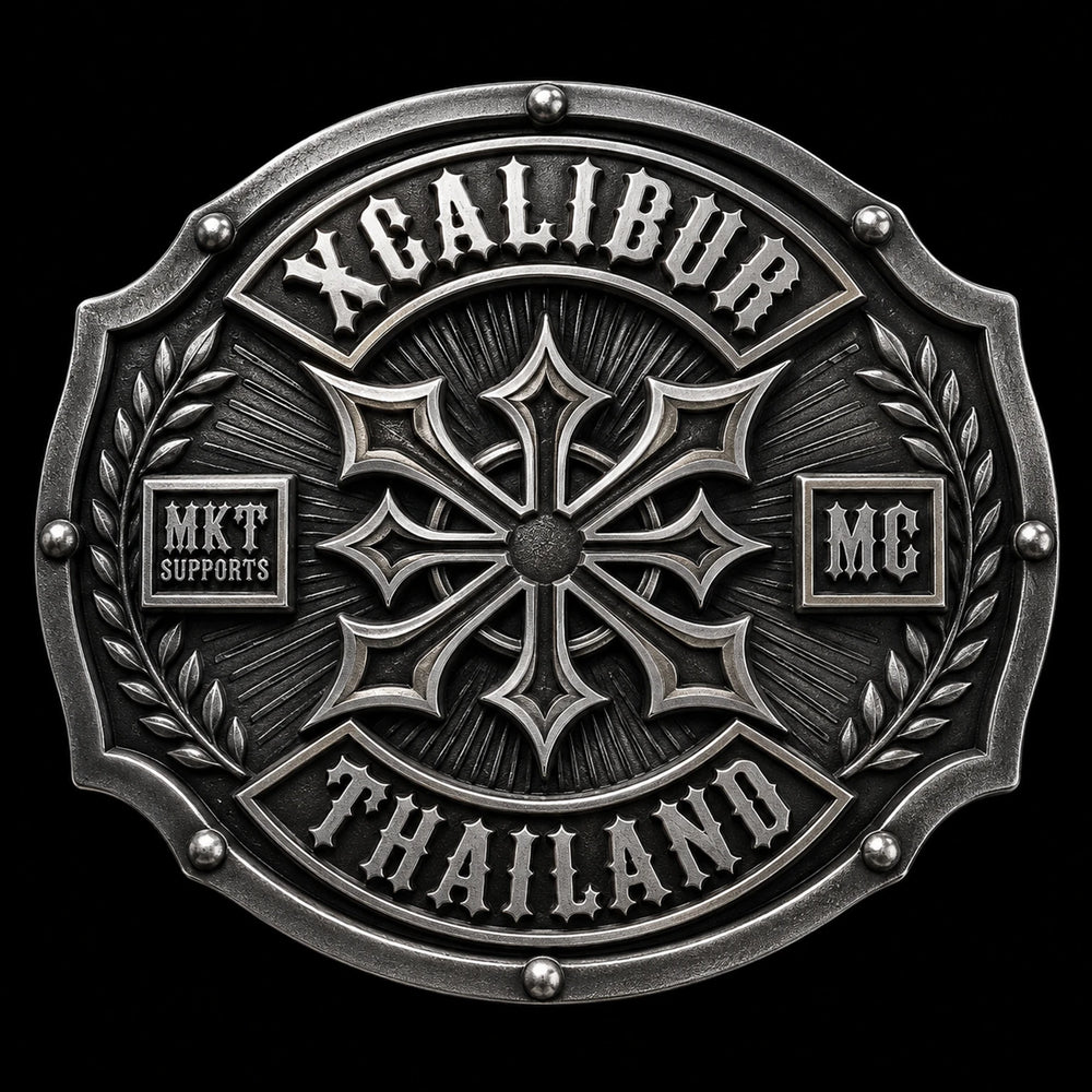 Xcalibur motorcycle club officer series belt buckle