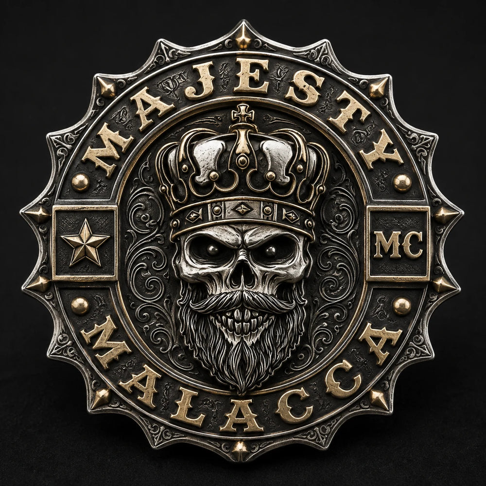 Round Medallion Buckle custom motorcycle club belt buckle