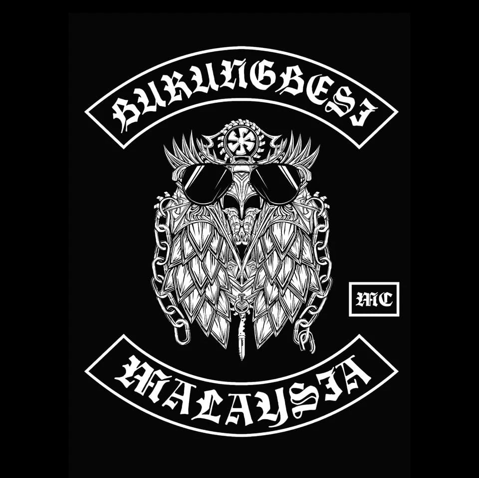 Owl Warrior motorcycle club logo supplied as a display-only design reference