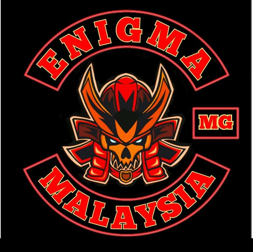 Samurai Demon motorcycle club logo supplied as a display-only design reference