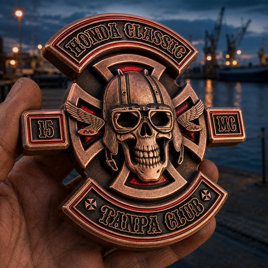 Custom-shaped 3D motorcycle club color pin
