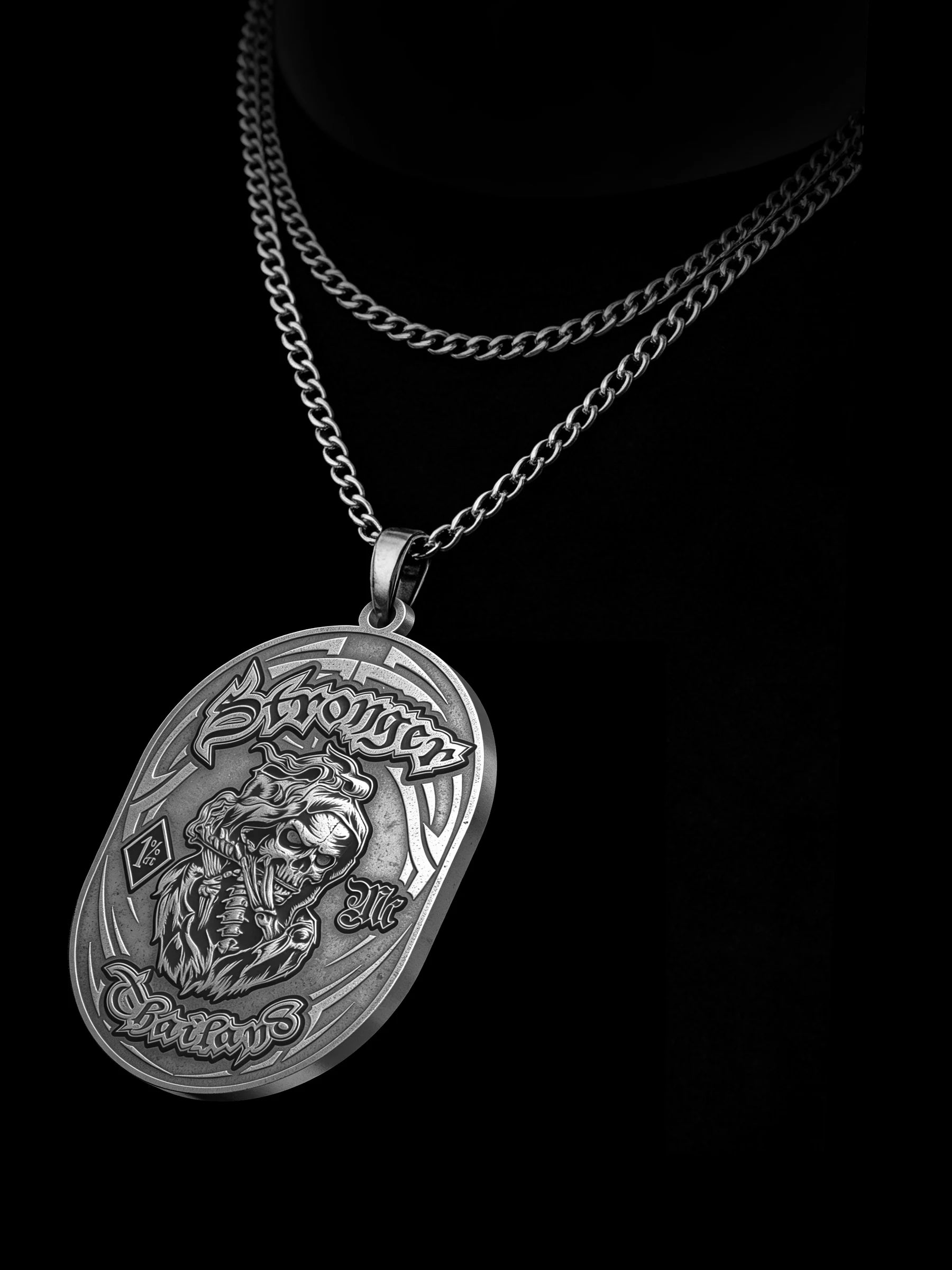 Custom snarling panther motorcycle club pendant craftsmanship reference, raised relief detail
