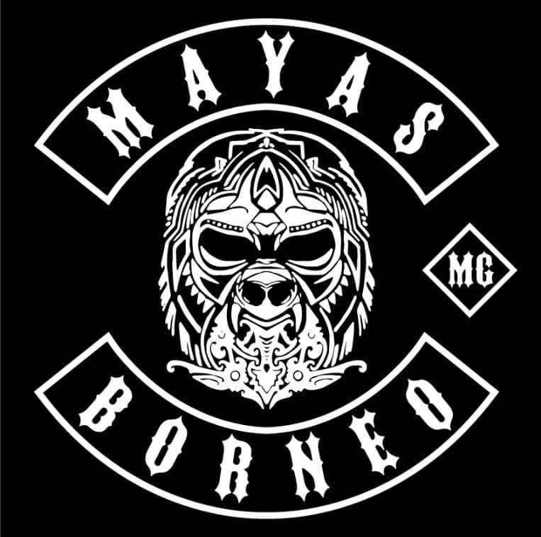 Tribal Warrior motorcycle club logo supplied as a display-only design reference