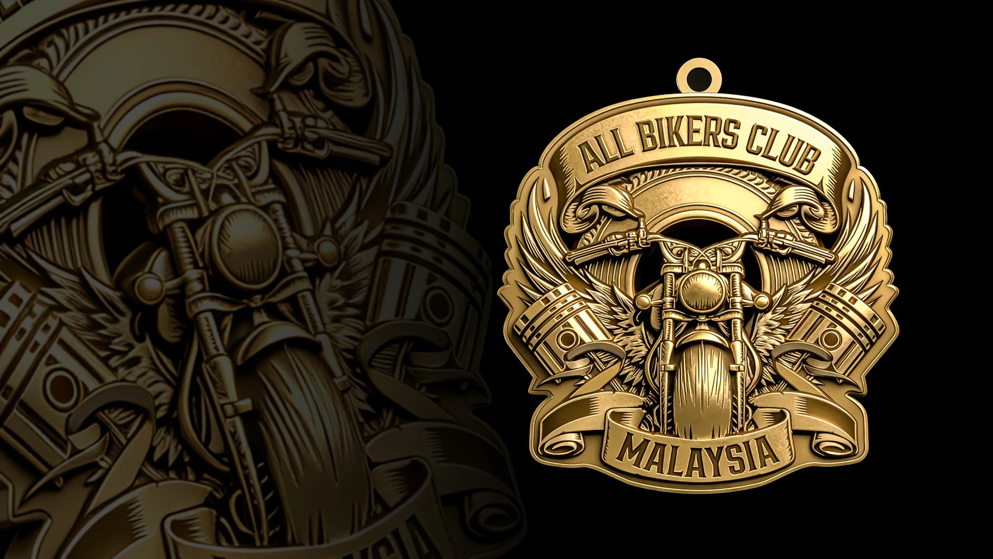 Custom v-twin motorcycle motorcycle club pendant craftsmanship reference, gallery layout
