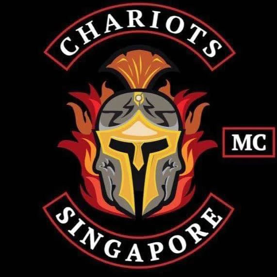 Winged Spartan Helmet motorcycle club logo supplied as a display-only design reference
