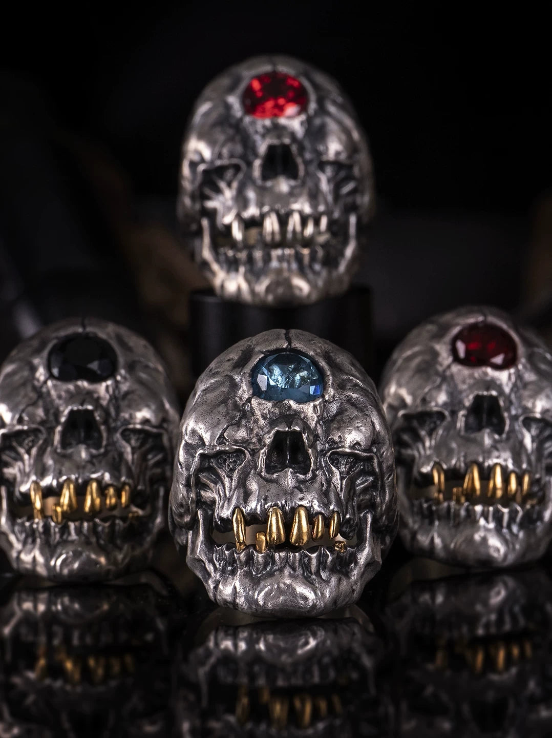 Cyclops Skull 925 Sterling Silver Biker Ring – view 1