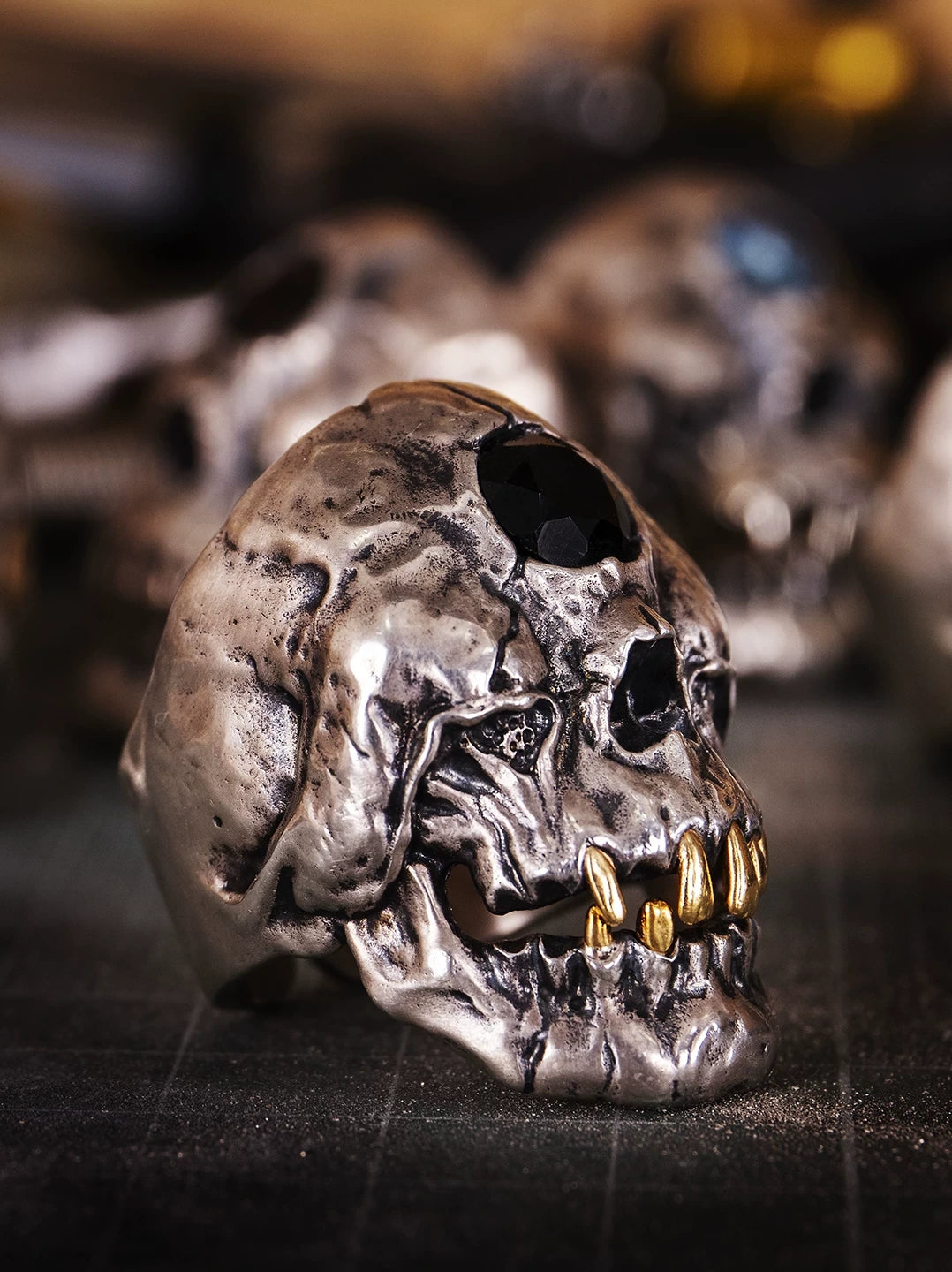 Cyclops Skull 925 Sterling Silver Biker Ring – view 4