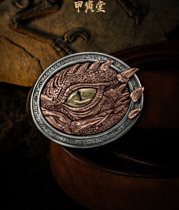 Dark Dragon Dual-Tone Biker Belt Buckle detail view 2
