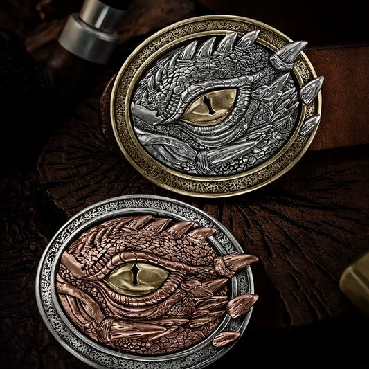 Dark Dragon Dual-Tone Biker Belt Buckle product view