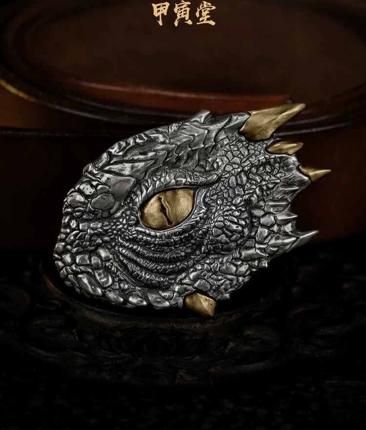 Dark Dragon II Mixed-Metal Biker Belt Buckle detail view 2