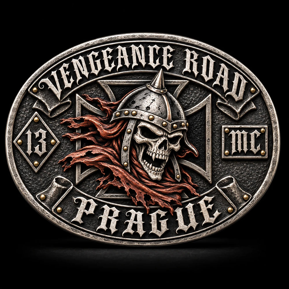 Deep 3D Relief custom motorcycle club belt buckle