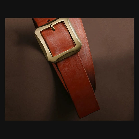 Descending Dragon Hand-Waxed Bridle Leather Biker Belt product view