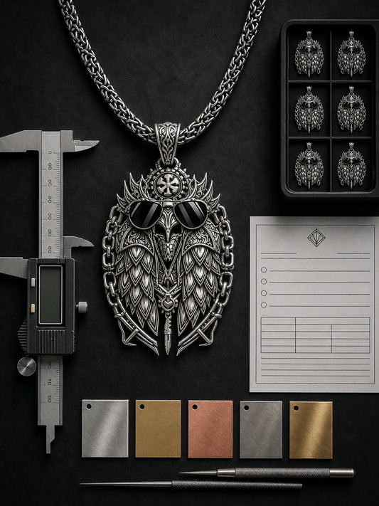 Custom motorcycle club necklace and pendant design