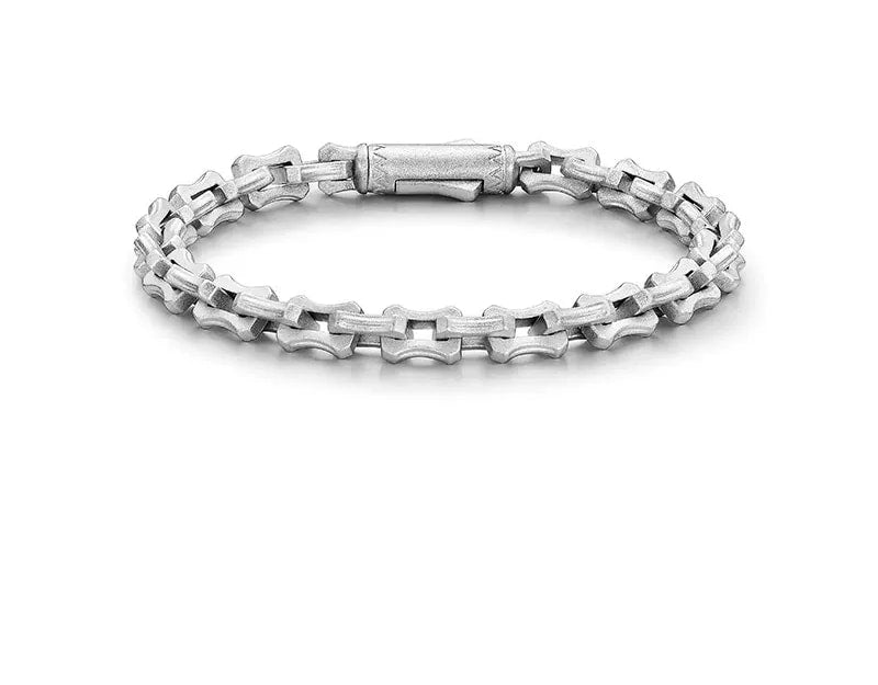 Dragon Bone Sterling Silver Biker Bracelet – design view 4