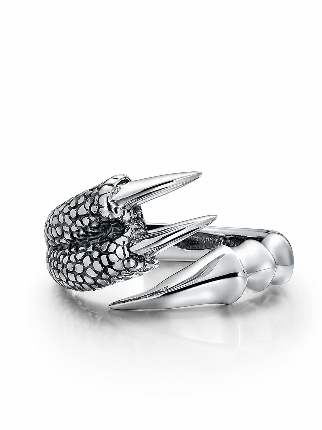 Dragon Claw Sterling Silver Biker Ring - product view