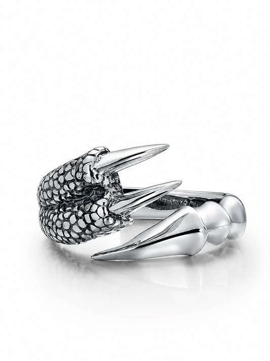 Dragon Claw Sterling Silver Biker Ring - product view