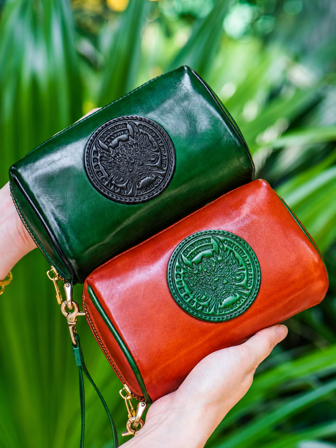 dragon heritage leather biker wristlet wallet 2