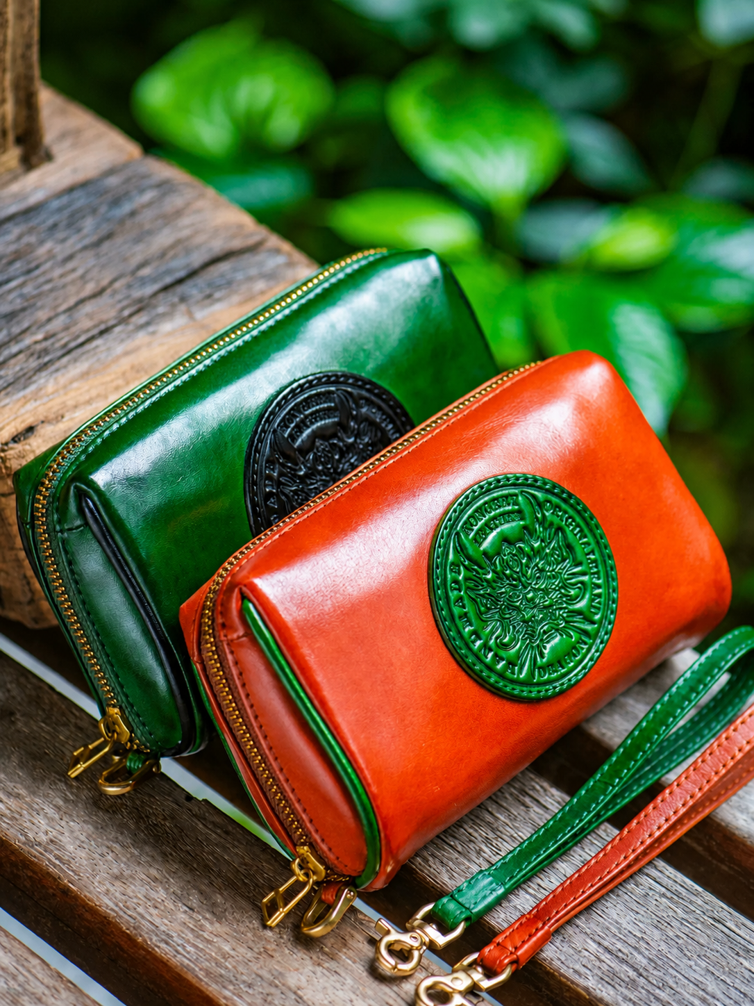 dragon heritage leather biker wristlet wallet 5