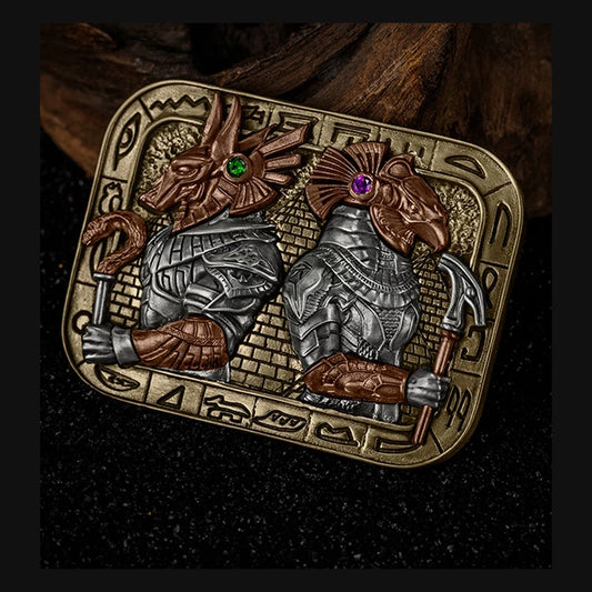 Egyptian Legends Anubis and Horus Biker Belt Buckle product view
