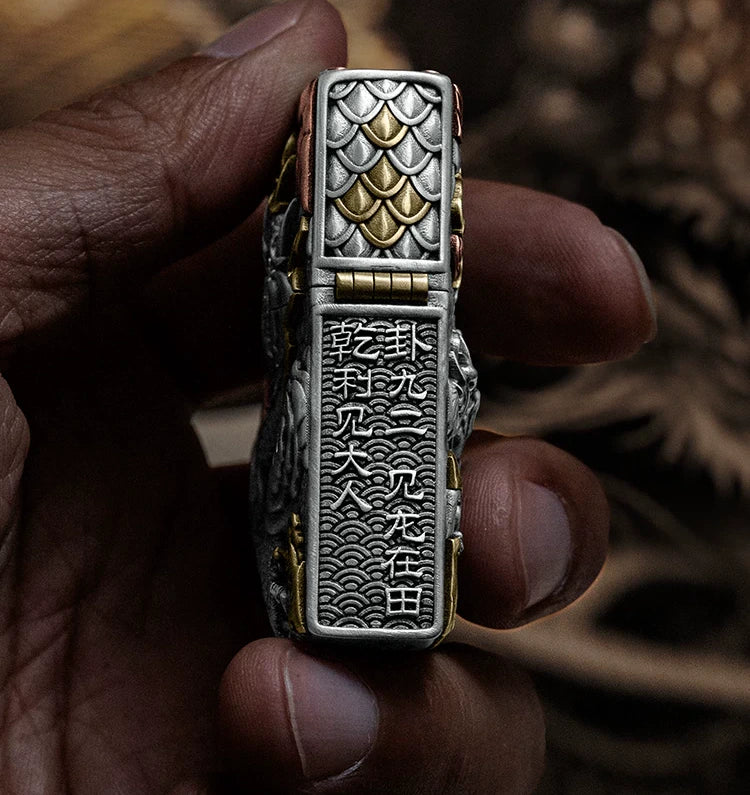 Emerging Dragon 3D Relief Biker Lighter – clean product detail view 2