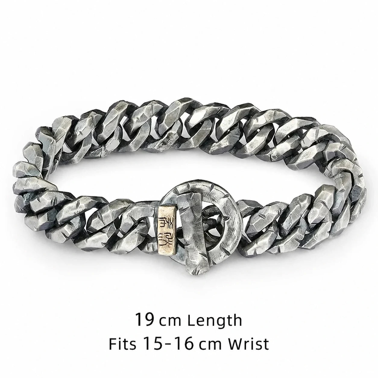 19 cm sterling silver Cuban bracelet for 15 to 16 cm wrist