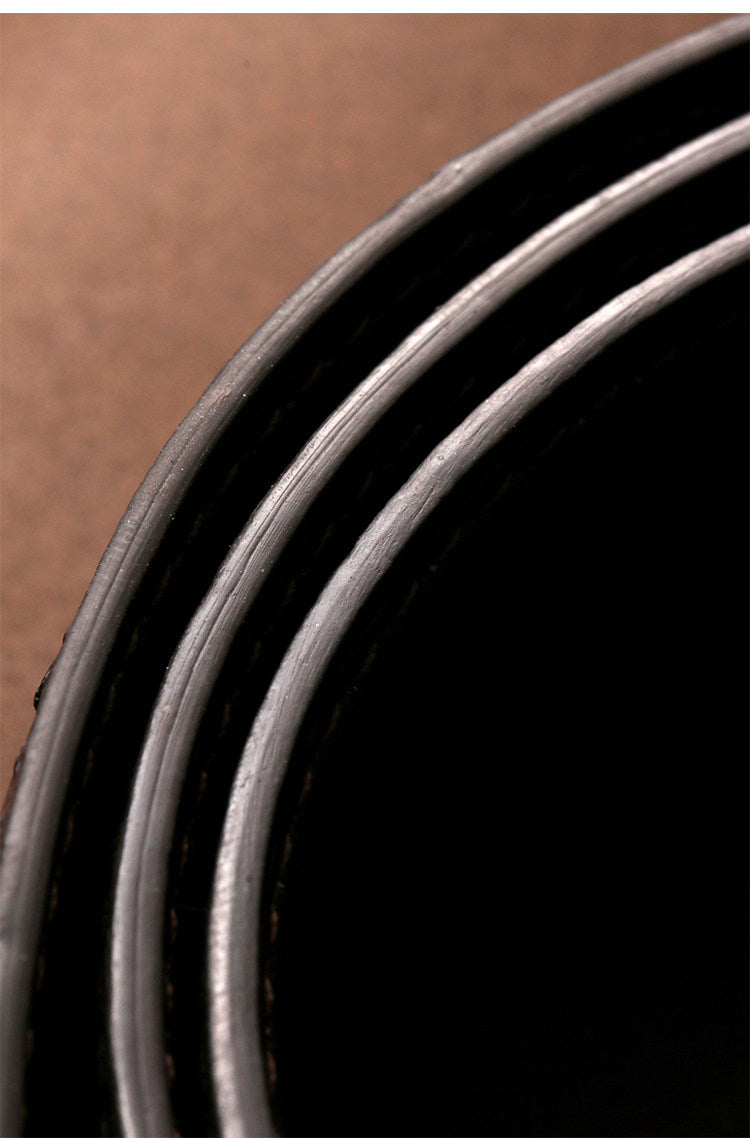 Falcon Feather Ostrich Leather Biker Belt — detail view 13