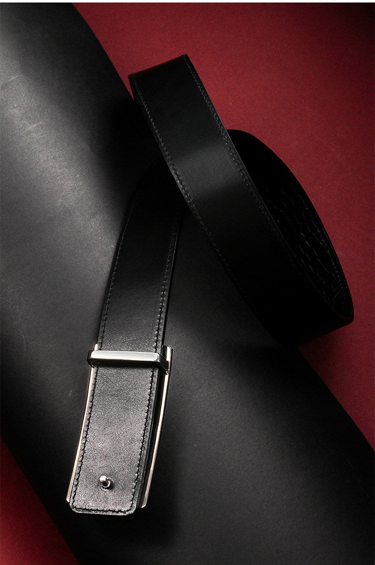 Falcon Silver Crocodile Leather Biker Belt — detail view 6