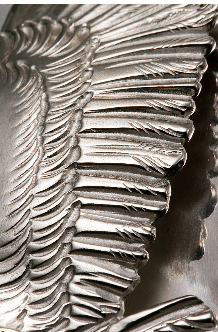 Falcon Silver Crocodile Leather Biker Belt — detail view 9