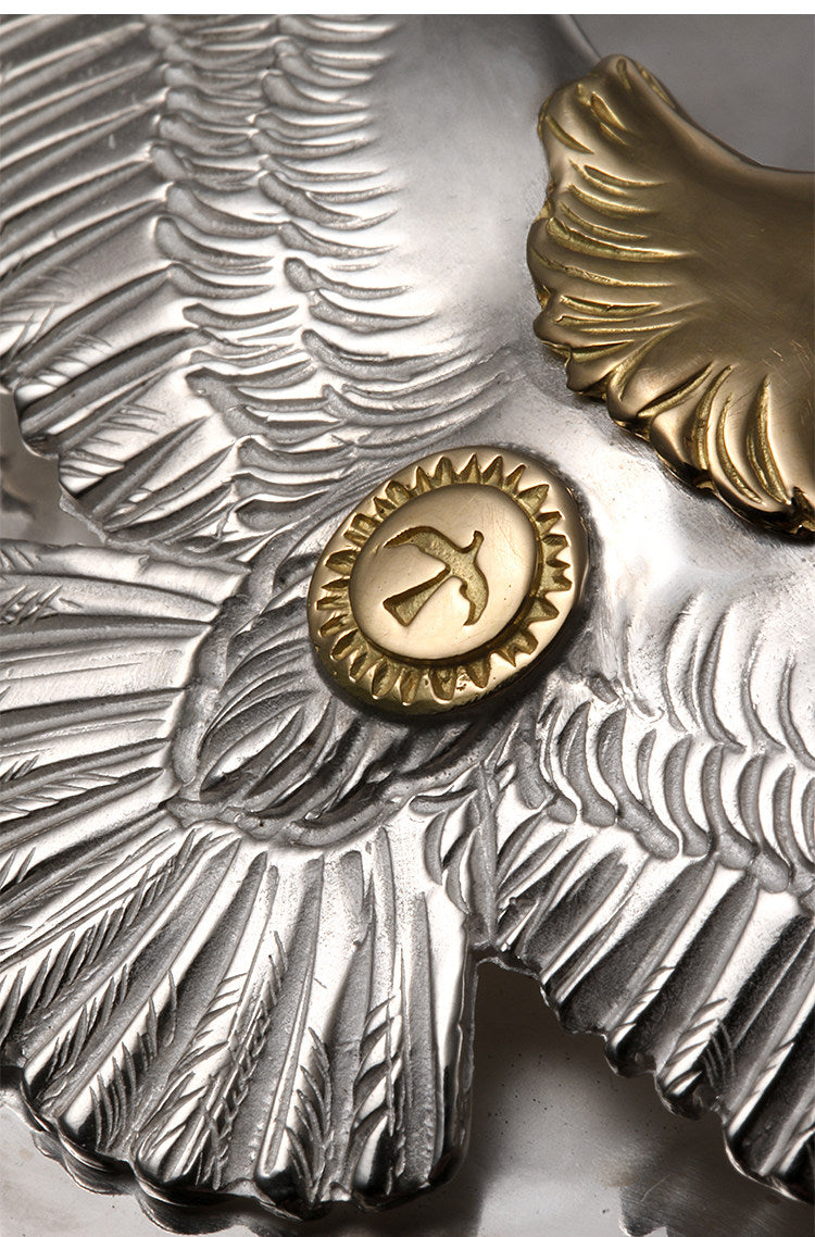 Falcon Silver Crocodile Leather Biker Belt — detail view 10